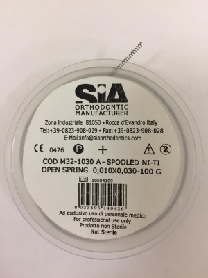 Пружина NITI открывающая (0,010 x 0,0030-150 g)