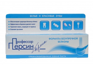Т/м "Профессор Персин", Специализированная зубная паста «Формула безупречной белизны»